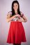 Muslin nursing dress - red folk - Size: XL
