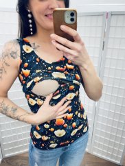Tank top – dark flowers