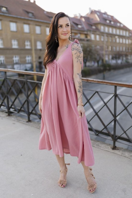 "Aura" dress - dark old pink - Size: Custom size