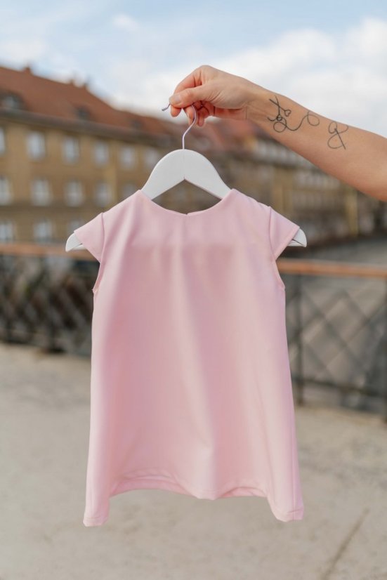 Elegantní šaty – MAMA A DCÉRA – Bledě ružové - Velikost: XL/2XL