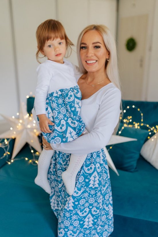 MATCHY Christmas dress with a gathered skirt - Various patterns