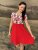 Dress "Bohemia" Muslin - red folk