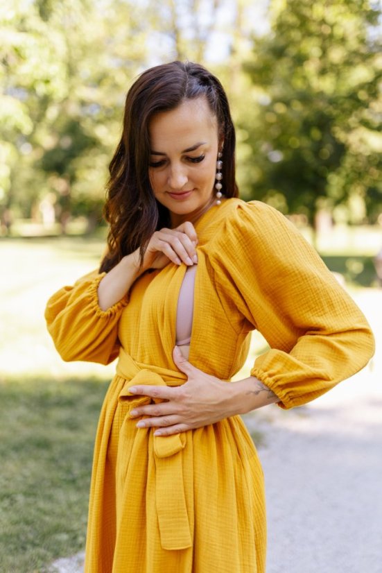 "Boho Breeze" dress - Mustard - Size: 3XL/4XL
