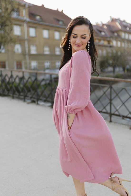 "Boho Breeze" dress - dark old pink - Size: XL/2XL