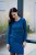 Straight sweater nursing dress - petrol