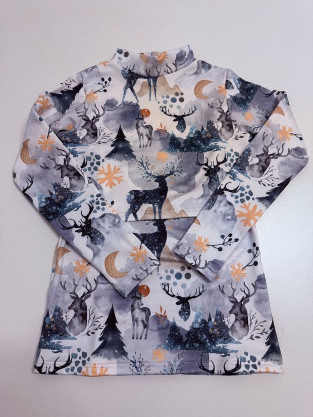 Thermal nursing turtleneck - white deer