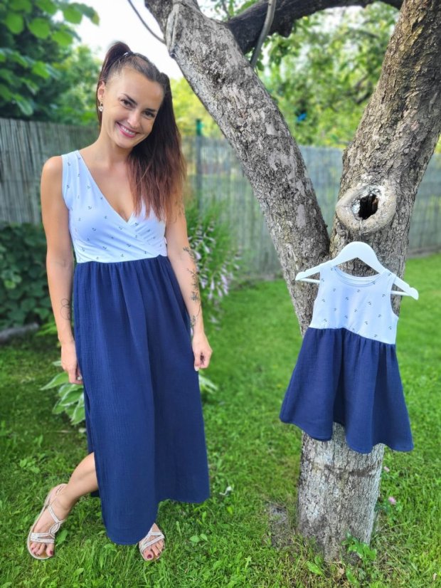 Long Tank Dress - MOM and DAUGHTER – Anchor Pattern