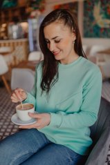 Oversized nursing sweater/hoodie - menthol