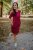 Straight dress - Gold hearts on burgundy