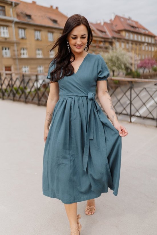 Linen wrap dress -  different colors