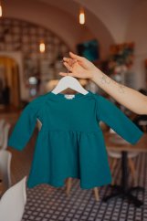 Girls' tracksuit dress - petrol