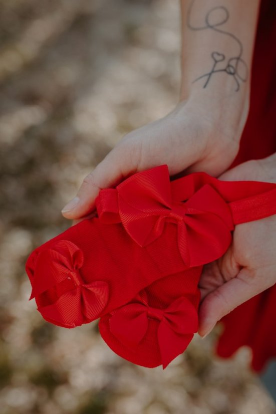 Headband/Hair Tie with Bow – Painted Meadow