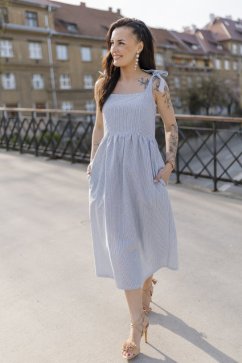 "Aurela" breastfeeding dress - strips
