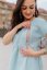 Cotton Dress "Waffle" - MOM AND DAUGHTER - light blue