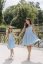 "Aurela romantic" linen dress MUM AND DAUGHTER - baby blue - Size: M