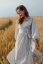 Poplin wrap dress - Ekru flowers