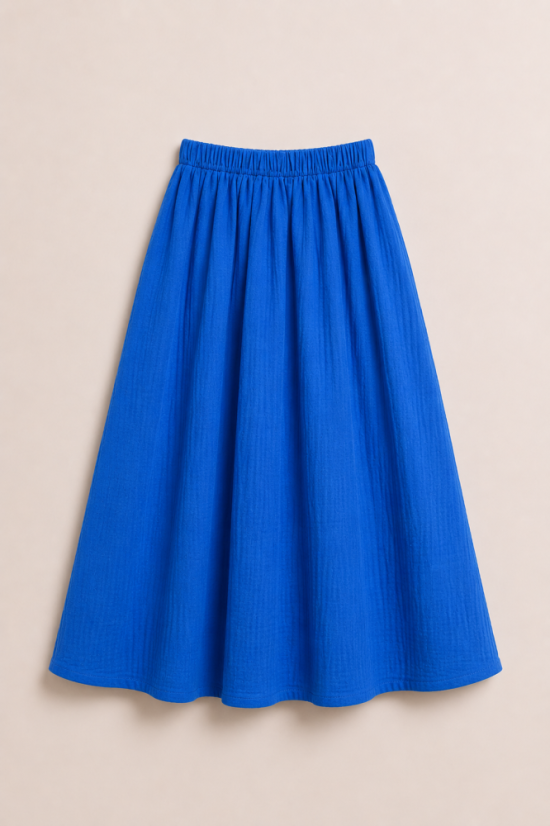 Elia Muslin Skirt - Royal Blue - Size: UNI 1 (XS - M) Elia Muslin Skirt - Royal Blue - Size: UNI 1 (XS - M)