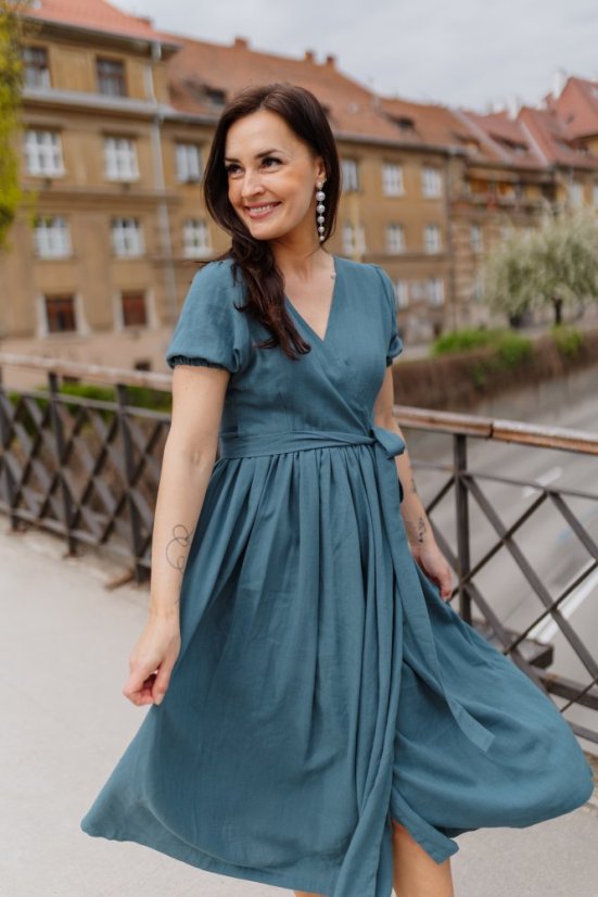 Linen wrap dress -  different colors