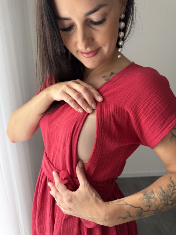 Maxi BOHO muslin dress - MOM AND DAUGHTER - various colors and patterns - Size: XL/2XL