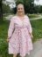 Poplin wrap dress - Pink flowers