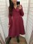 Wrap MIDI dress – burgundy - Size: M/L