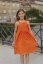 Girls linen "Aurela" Dress  -  orange