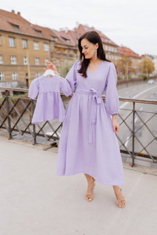 "Boho Breeze" dress MUM AND DAUGHTER - lila