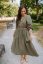 “Boho Cotton” Dress – army green - Size: M/L