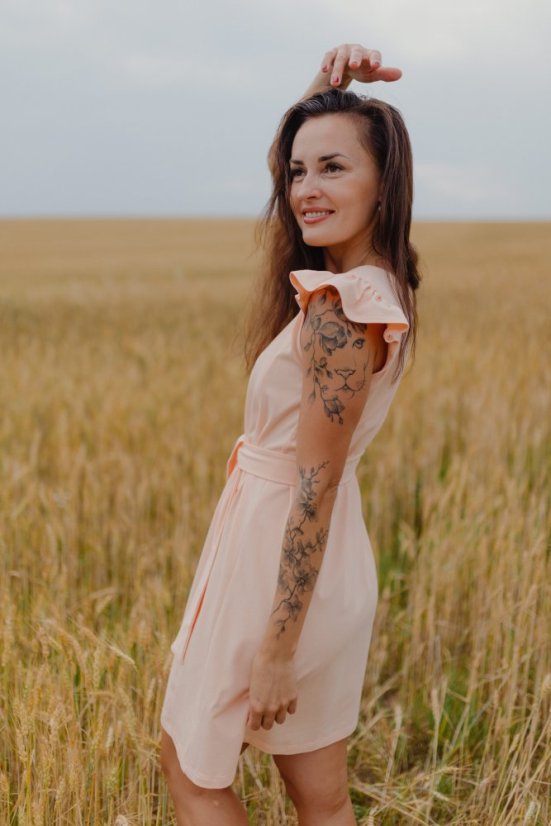 Knitted dress "Valencia" - Peach