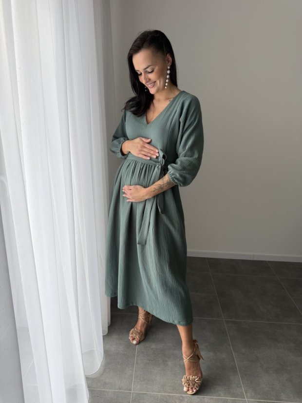 "Boho Breeze" dress - dark mint - Size: XS/S