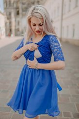 Společenské šaty ke kojení – tmavě modrá