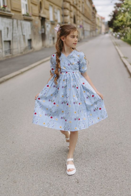 Children's wrap dress - various colors and patterns