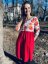 Teplákové šaty ke kojení s nasbíranou sukní – červené máky
