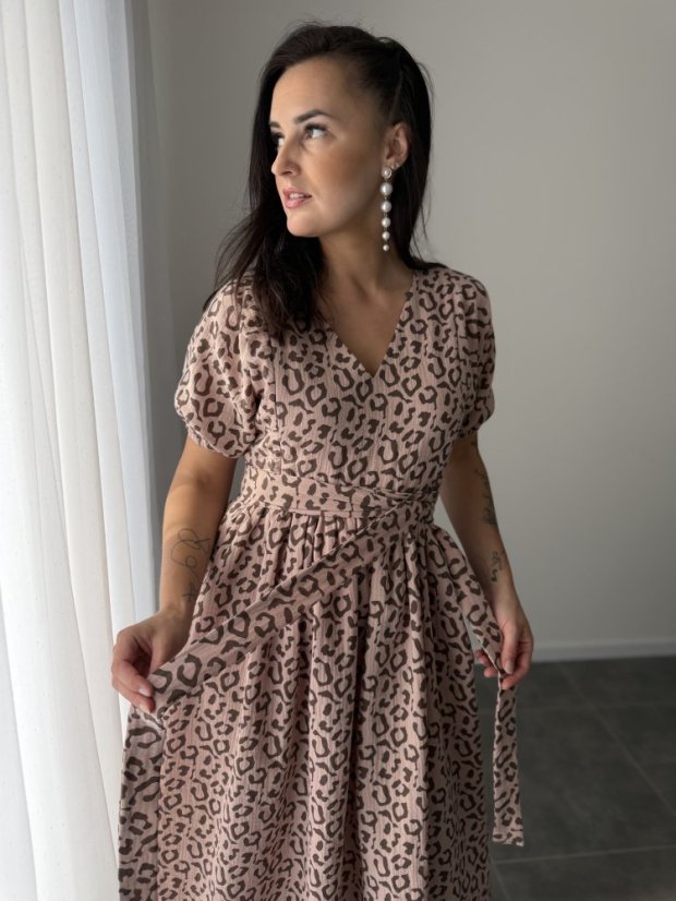 "Boho Breeze" dress MUM AND DAUGHTER - leopard