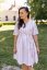 Cotton wrap dress "Celeste" - stripes - Size: 3XL/4XL