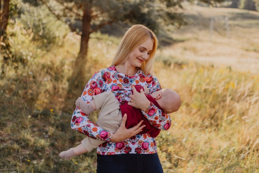 Nursing t-shirt - folk - Size: XL