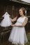 MIDI těhotenské svatební šaty bez rukávů - Melanie