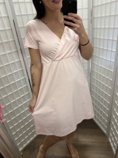Selene – noční košilka/šaty na kojení - baby pink