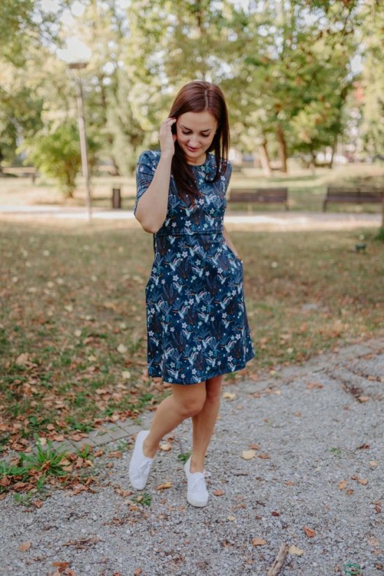 MATCHY A-line cut dress - hummingbird