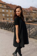 "Luna" Basic Dress – Black