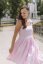 Nursing "Aurela romantic" linen dress - pink - Size: S, Length: Short