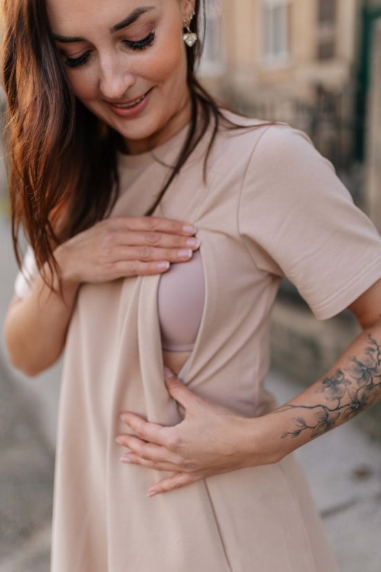 Teplákové šaty "Luna" – Beige