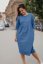 Denim midi dress with pockets - different colors and patterns