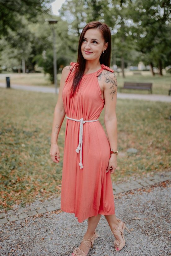 Bamboo dress - apricot - Size: UNI, Length: Short