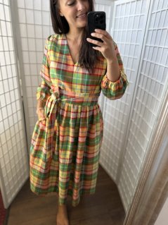 "Boho Flanel" dress -  Autumn Tartan 🍂