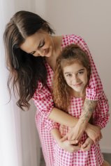 "Tartana" dress - MOTHER AND DAUGHTER - pink