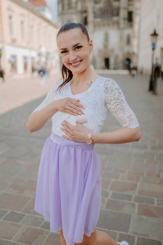 Formal dress - LILA - Size: L, Variant: For breastfeeding