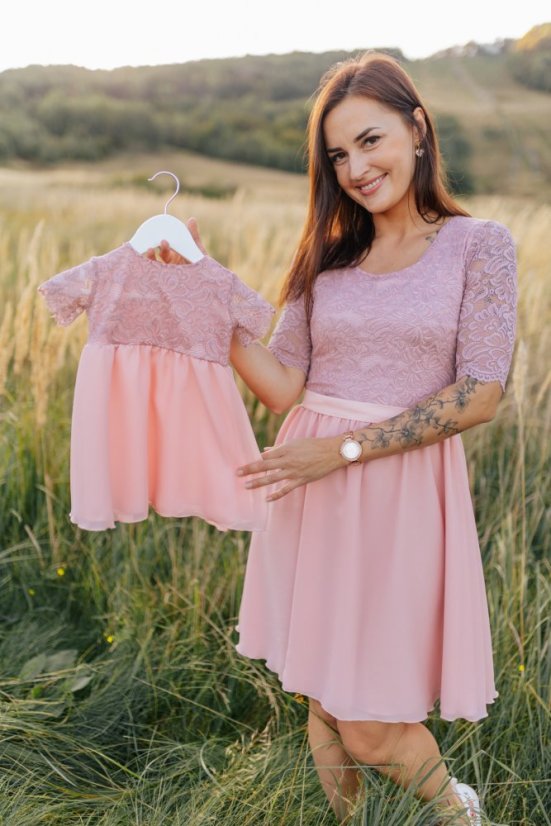 Formal dress - MOM AND DAUGHTER - Old pink - Size: M