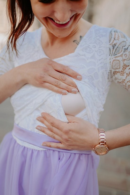Formal dress - LILA - Size: XL, Variant: For breastfeeding