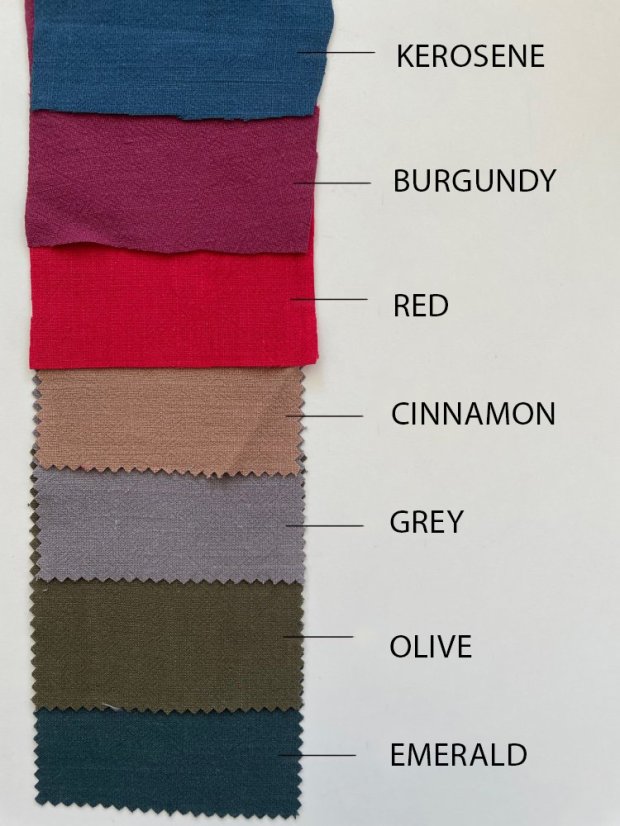 Lněné zavinovací šaty - Různé barvy - Velikost: XL